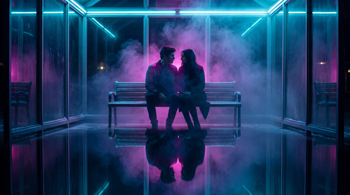 Neon Romance Cyberpunk Urban Art