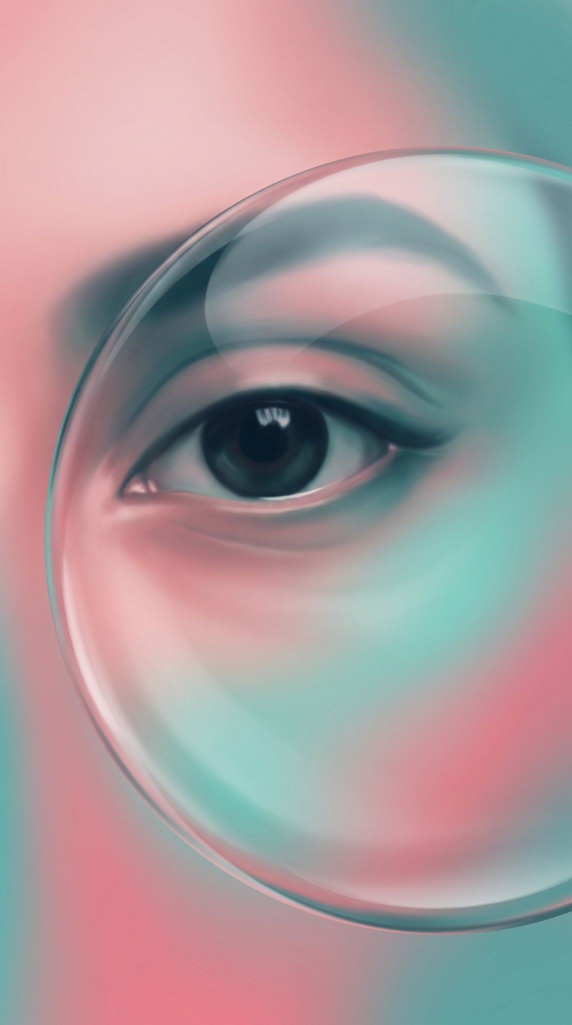 Magnified Vision Surrealist Portrait Art