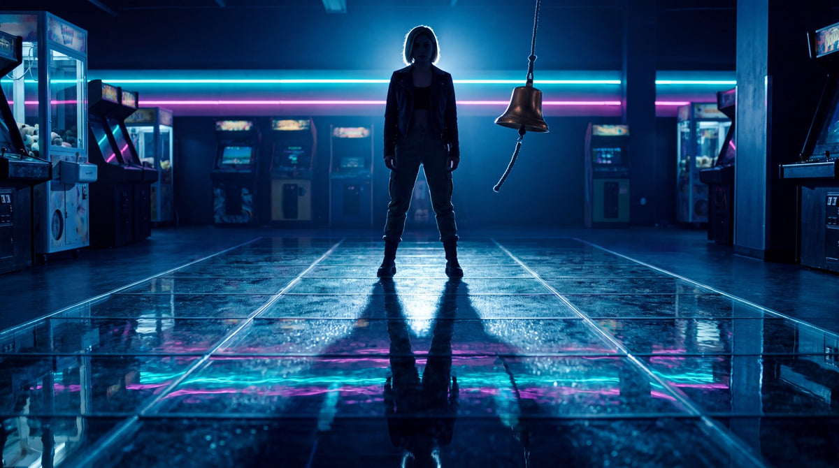 Neon Arcade Noir Cinematic Wall Art