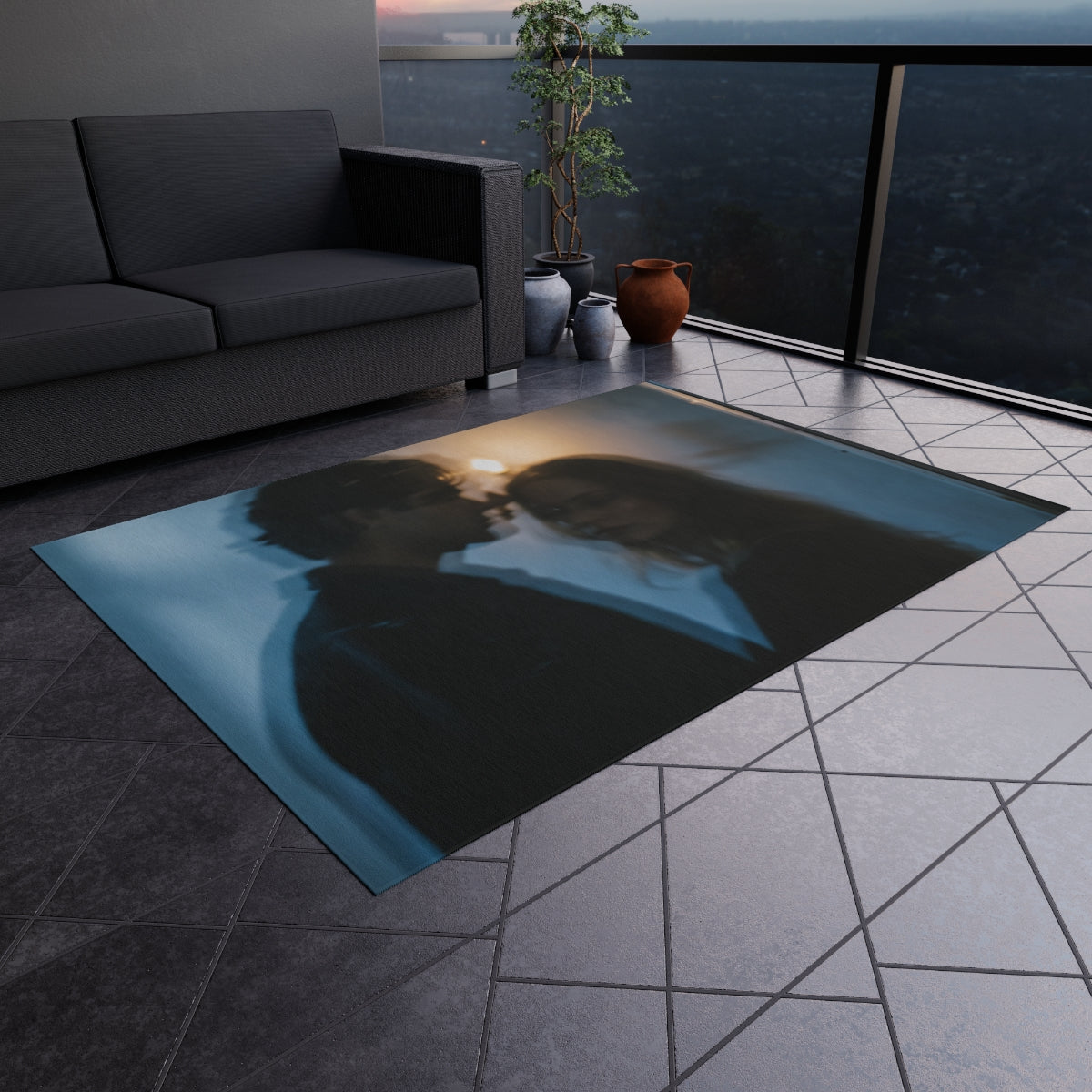 Midnight Reflections Outdoor Rug - Patio Mood Accent |...