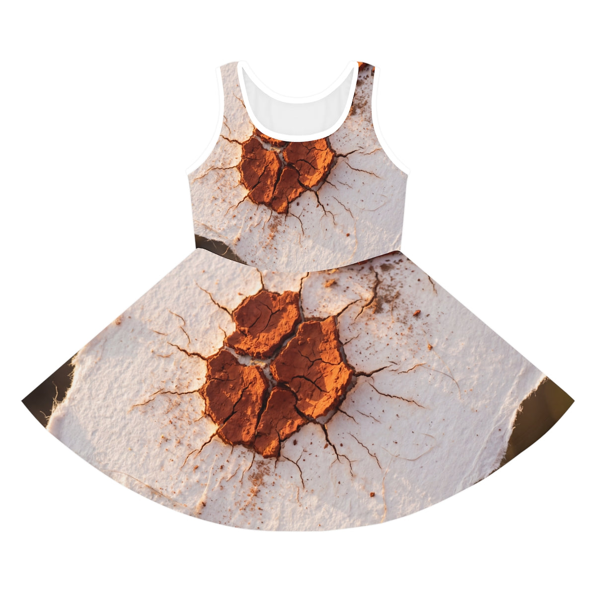 Girls' Terracotta Abstract Sundress