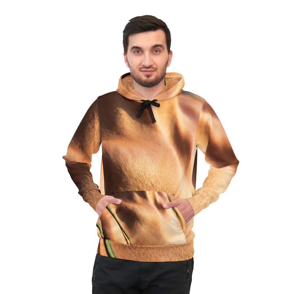 Men's Athletic Hoodie - Sunset Silk active Zip | Echovira...
