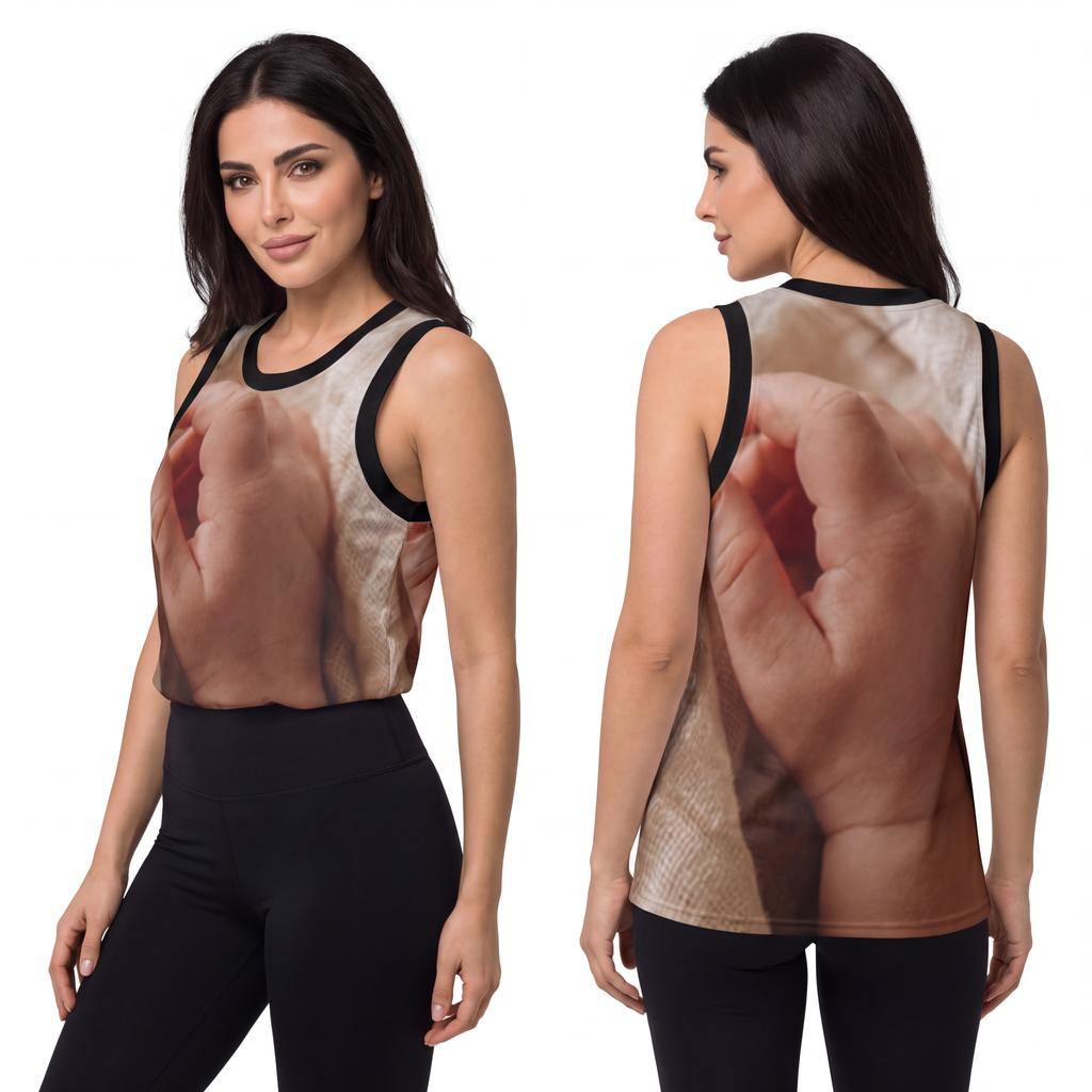 Unisex Basketball Jersey - Tender Newborn Hand in Soft... |...