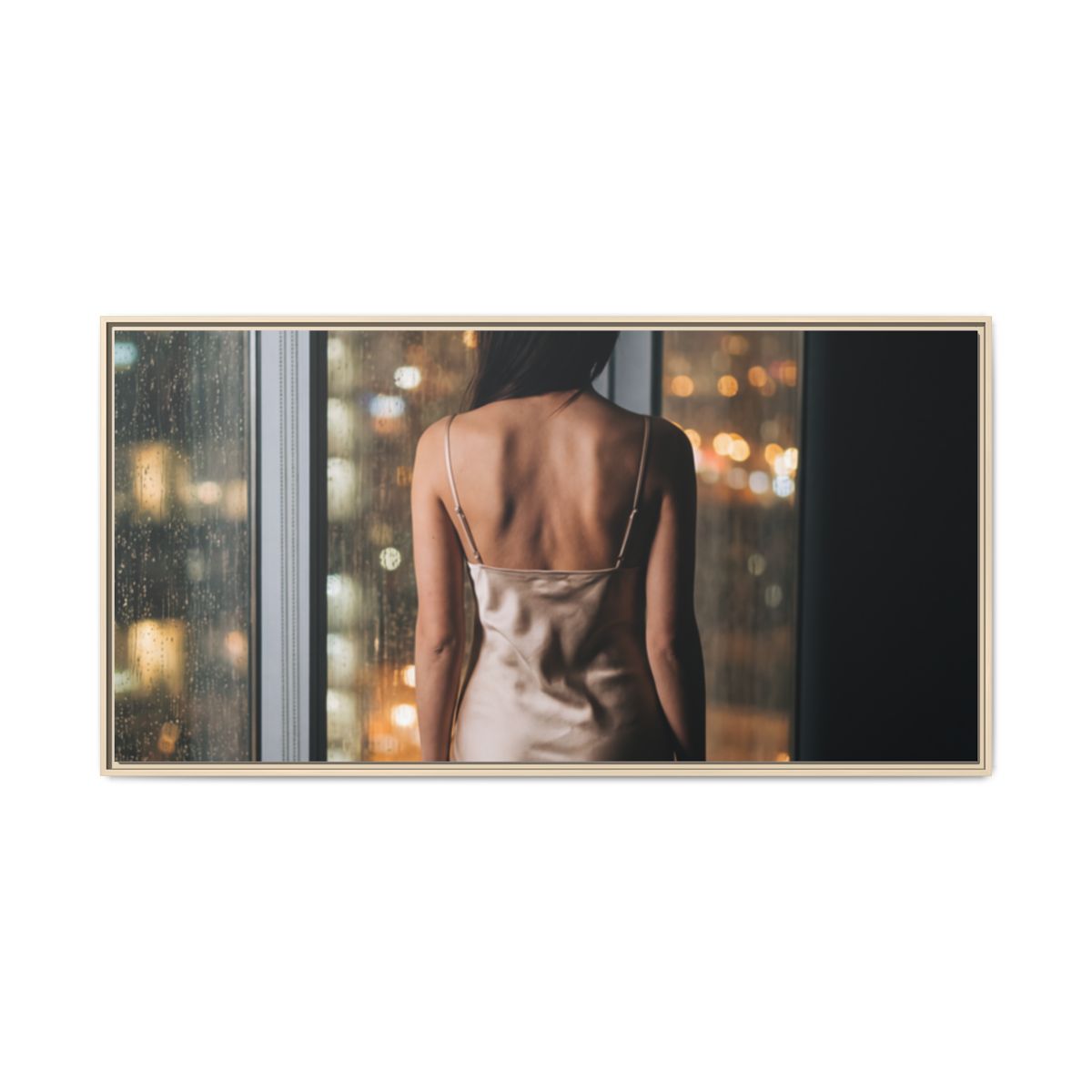 Framed Matte Canvas - Cinematic Nights — Natural / 1.25"