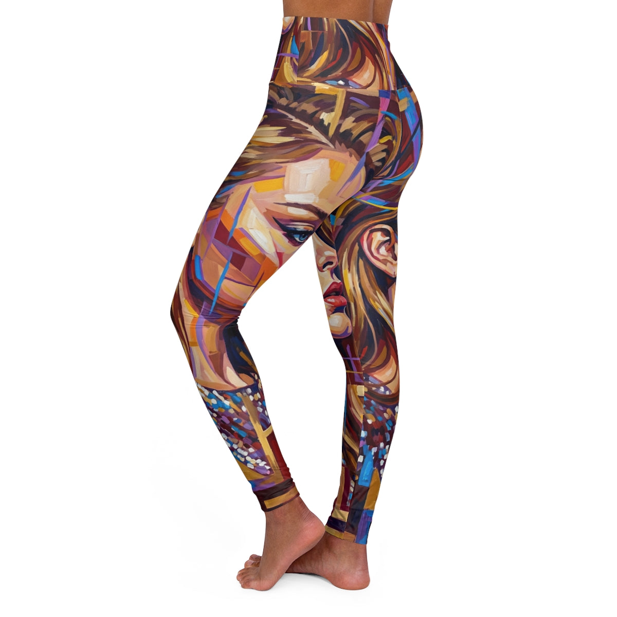 High Waisted Yoga Leggings - Shattered Elegance | Echovira...