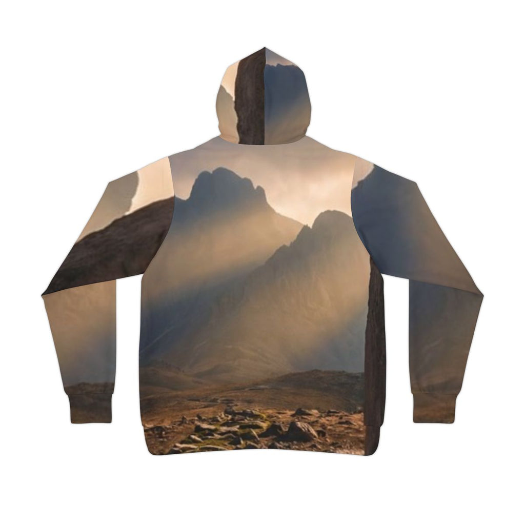 Athletic Hoodie - Mystic Monolith Ancient Persian Mountain...