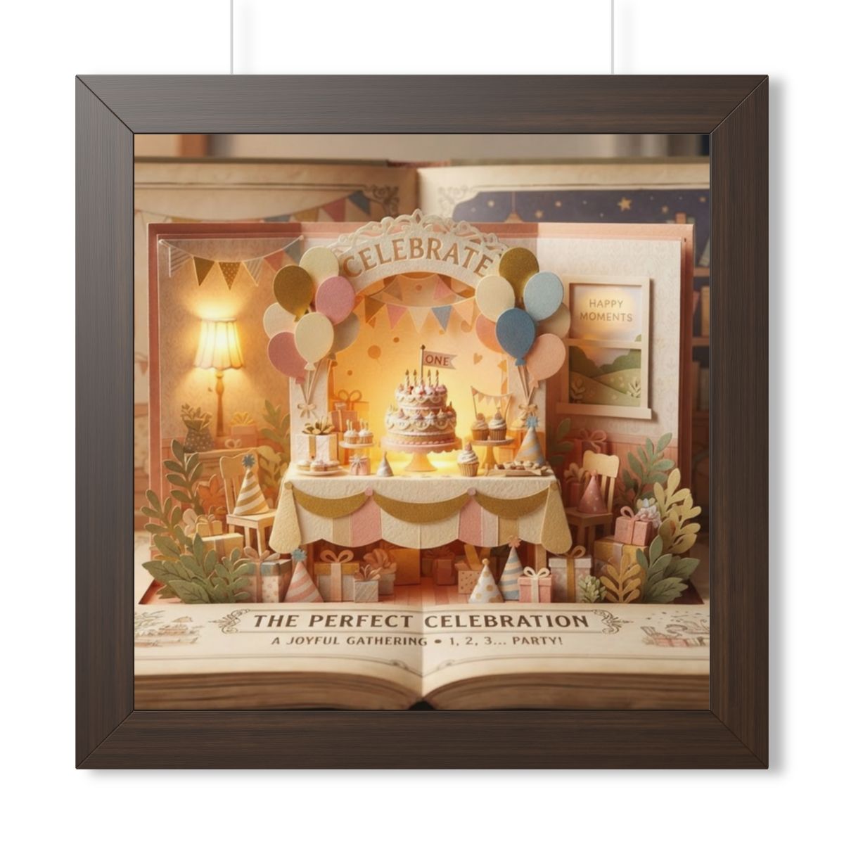 Framed Horizontal Poster - Storybook World — Walnut (14×11...