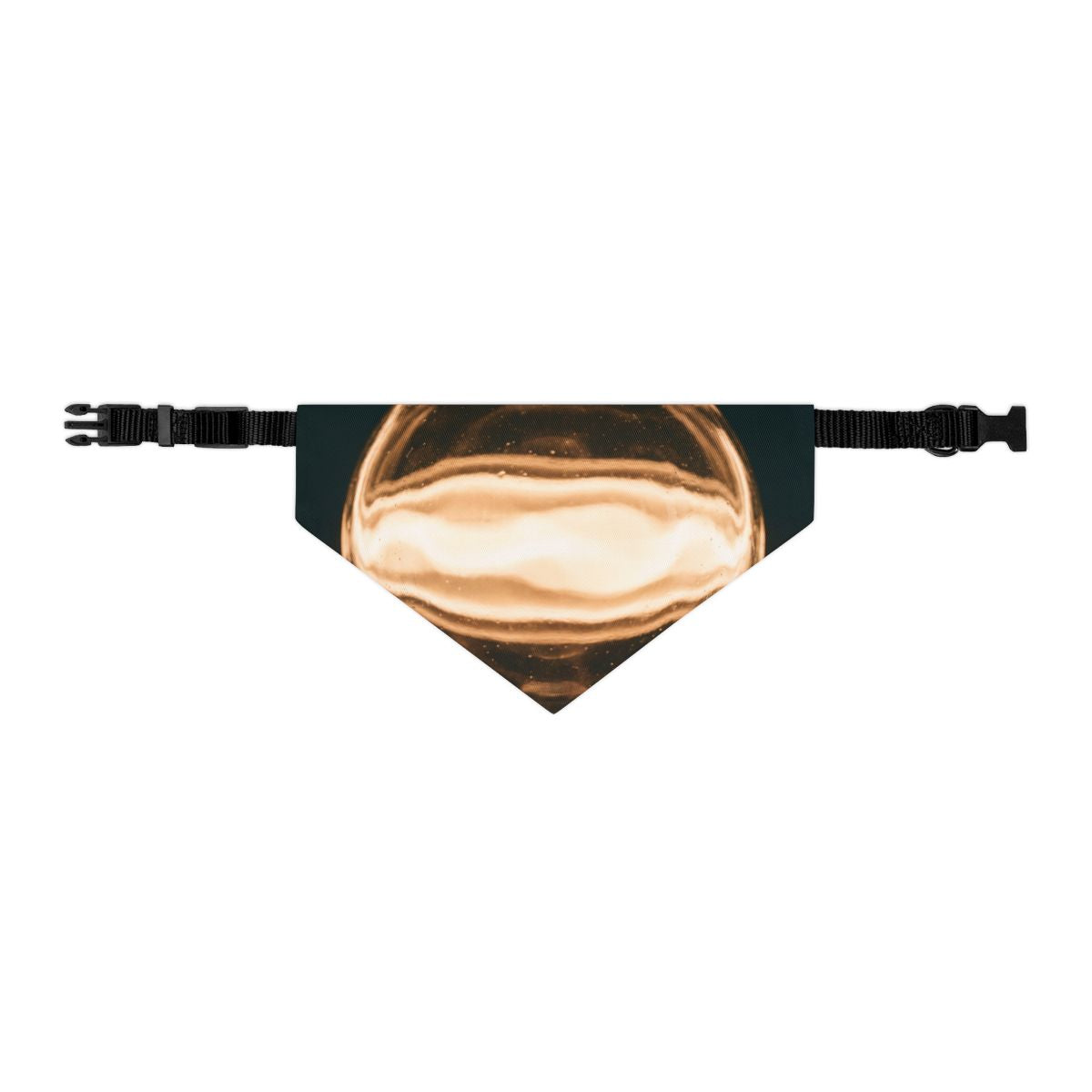 Pet Bandana Collar - Luminous Amber Sphere - Radiant Glow |...