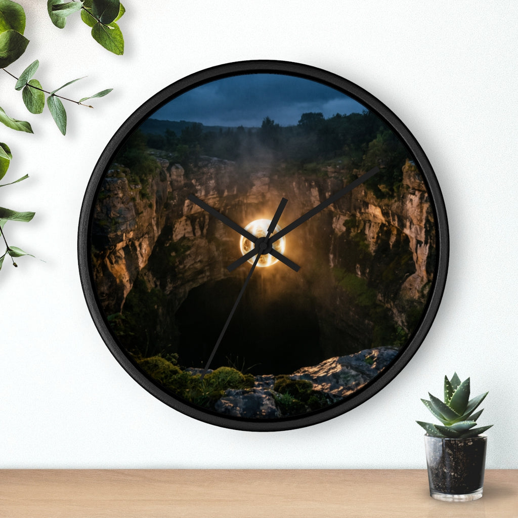 Wall Clock - Luminous Void Timepiece | Echovira Gallery