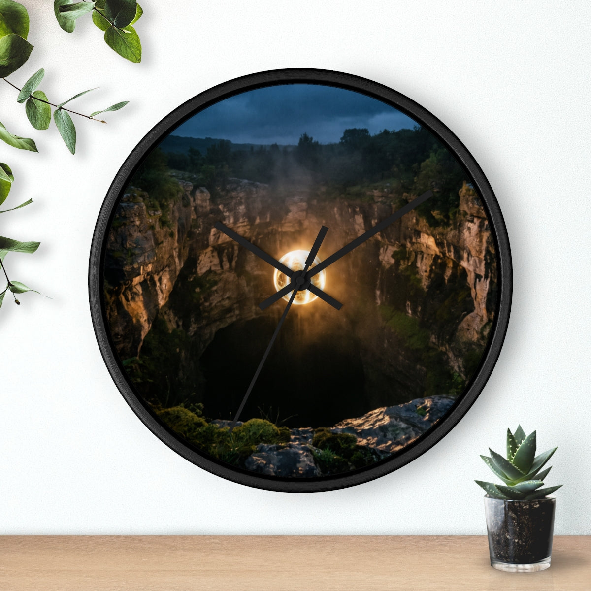 Wall Clock - Luminous Void Timepiece | Echovira Gallery