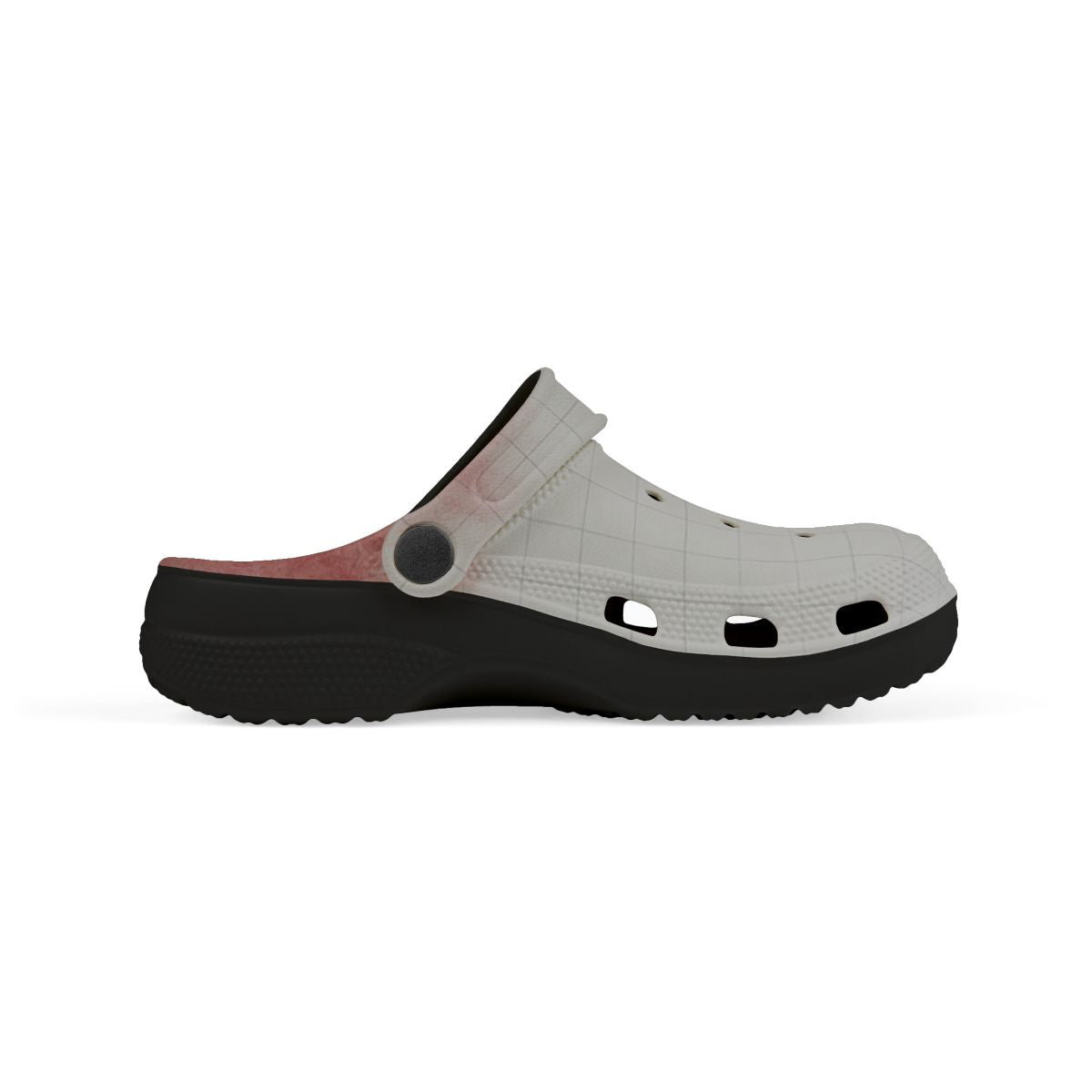 Kids' Foam Clogs with Crimson Abstract Grid