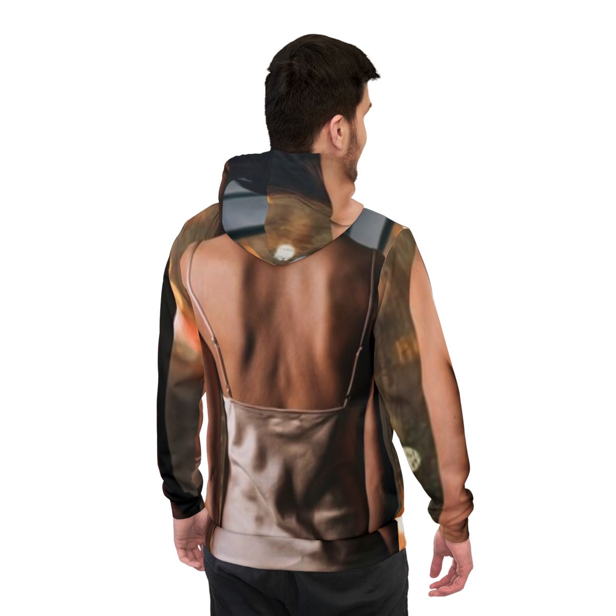 Men's Athletic Hoodie - Shimmering City Nights | Echovira...
