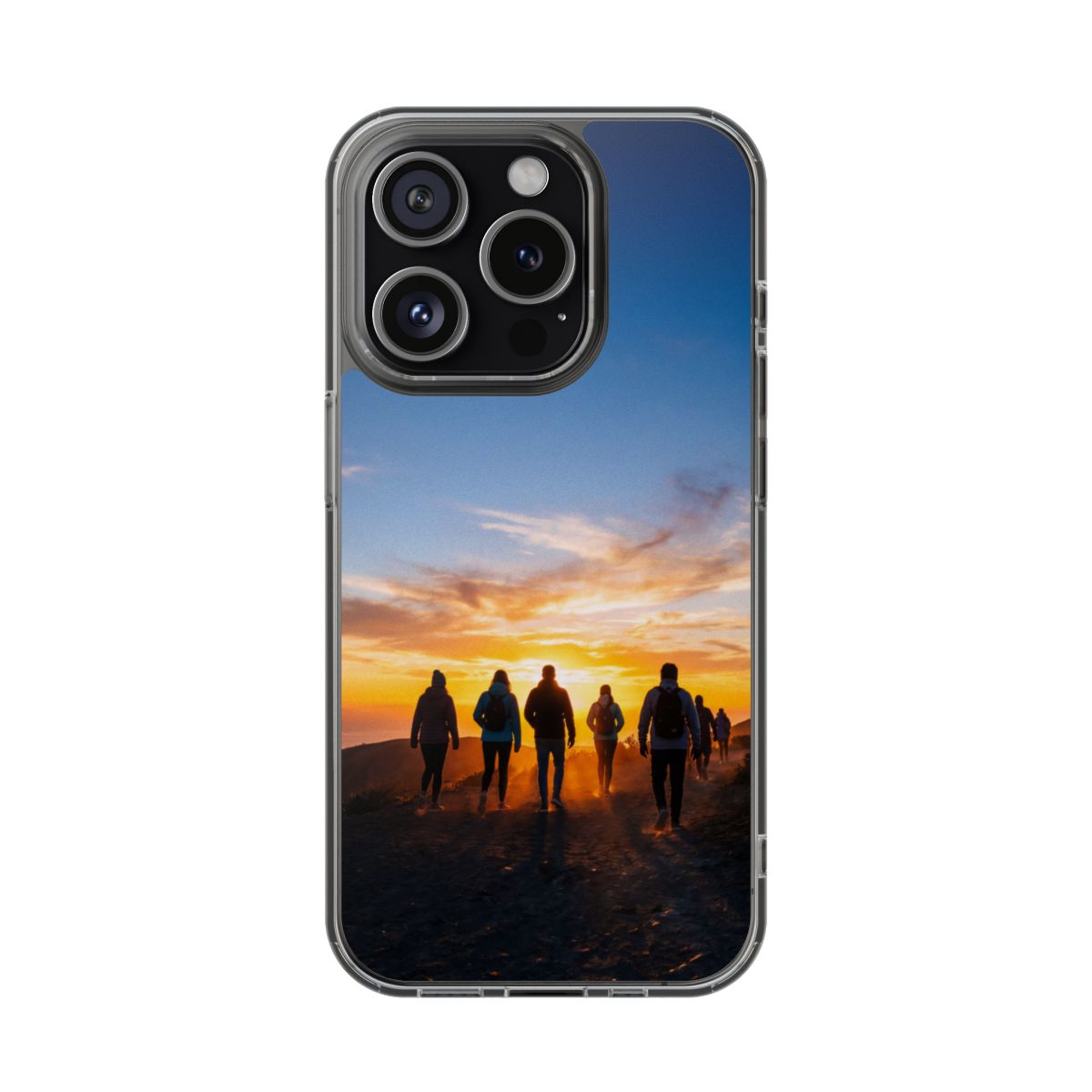 Clear Impact-Resistant Cases - Clear Phone Case - Sunset...