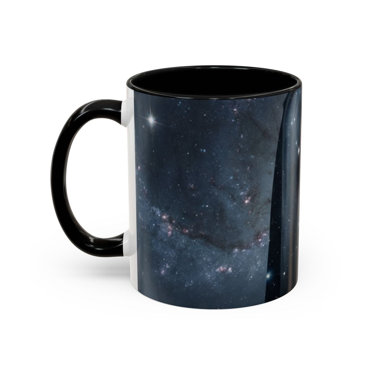 Accent Coffee Mug - Orion Cosmic Sentinel Art | Echovira...