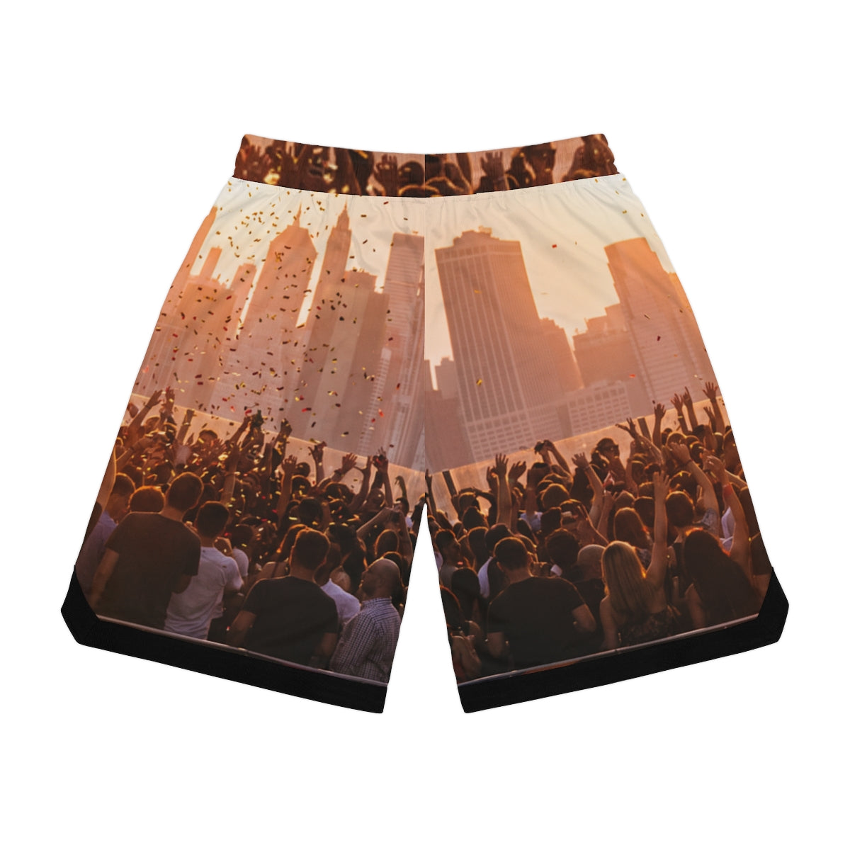 Men's Basketball Rib Shorts - City Lights | Echovira Gallery