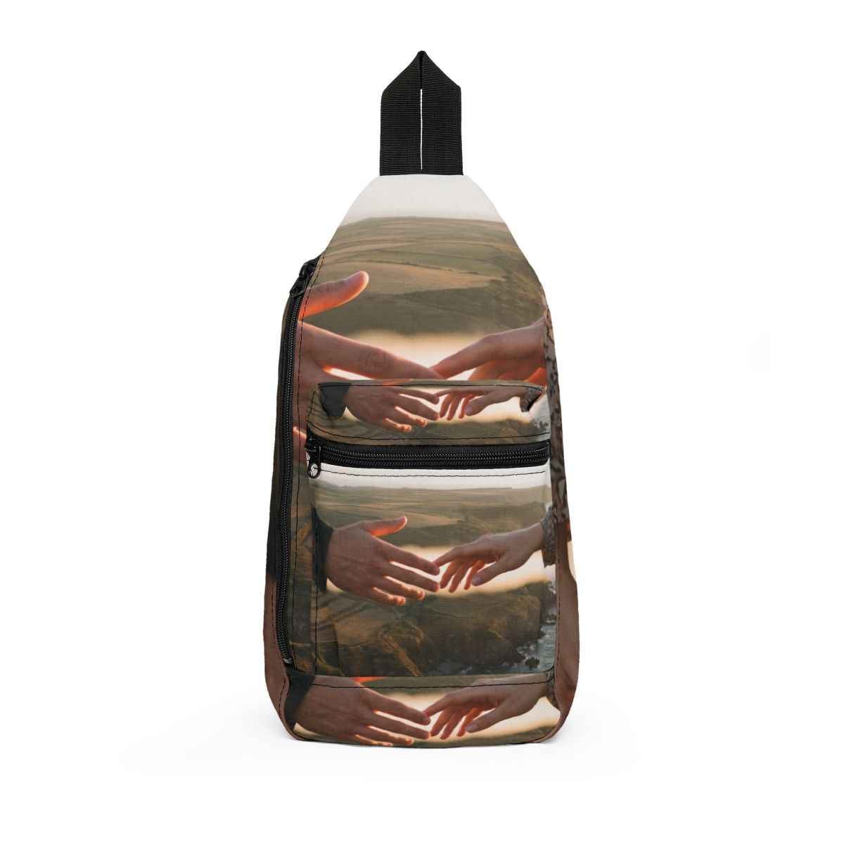 Sling Bag - The Infinite Touch | Ethereal Coastal Art |...