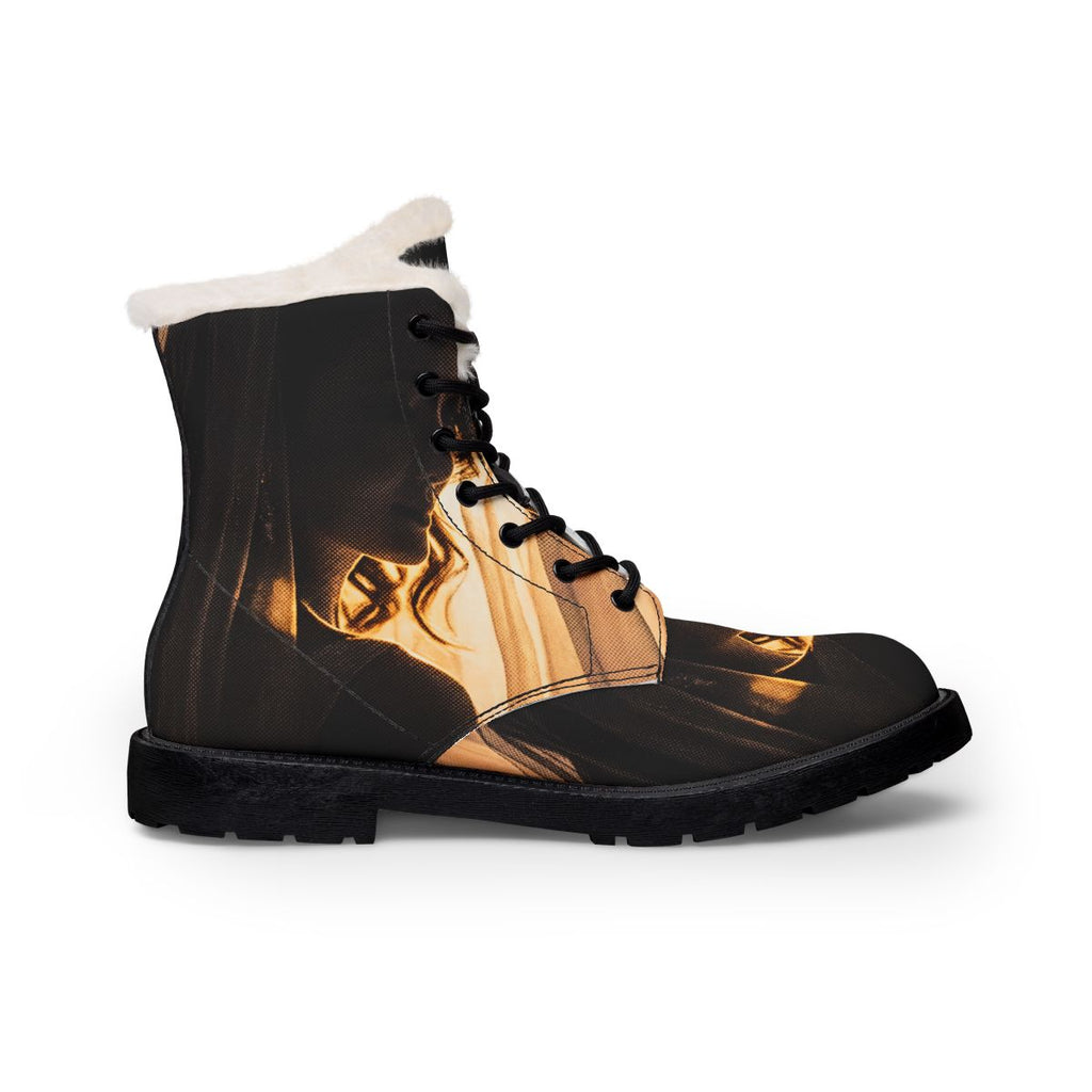 Women's Fur Boots - Golden Veil | Echovira Gallery