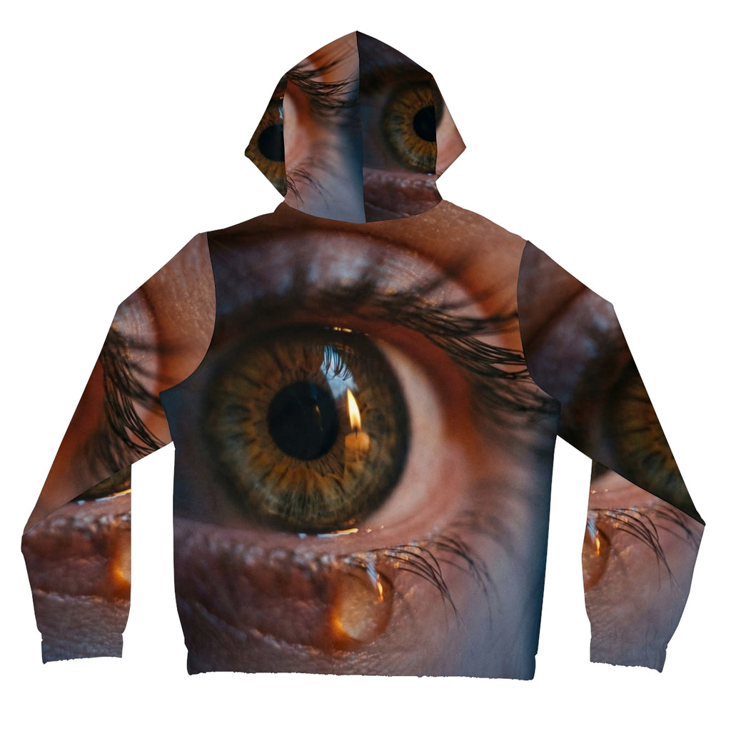 Women's Full-Zip Hoodie - Amber Iris Reflection Fine Art......