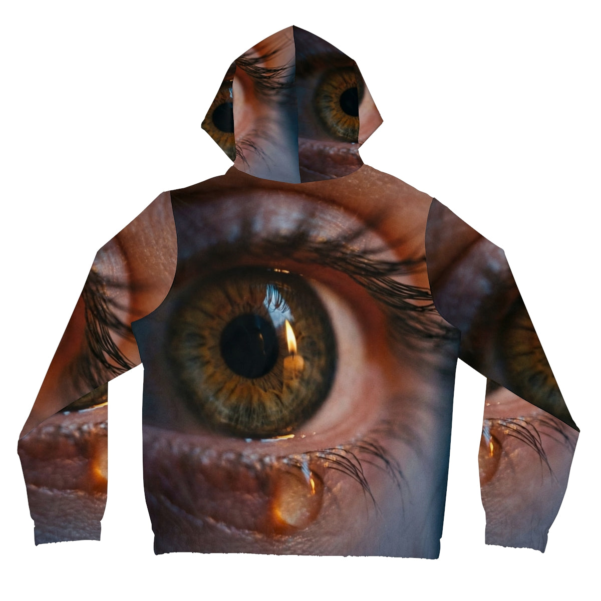 Women's Full-Zip Hoodie - Amber Iris Reflection Fine Art......