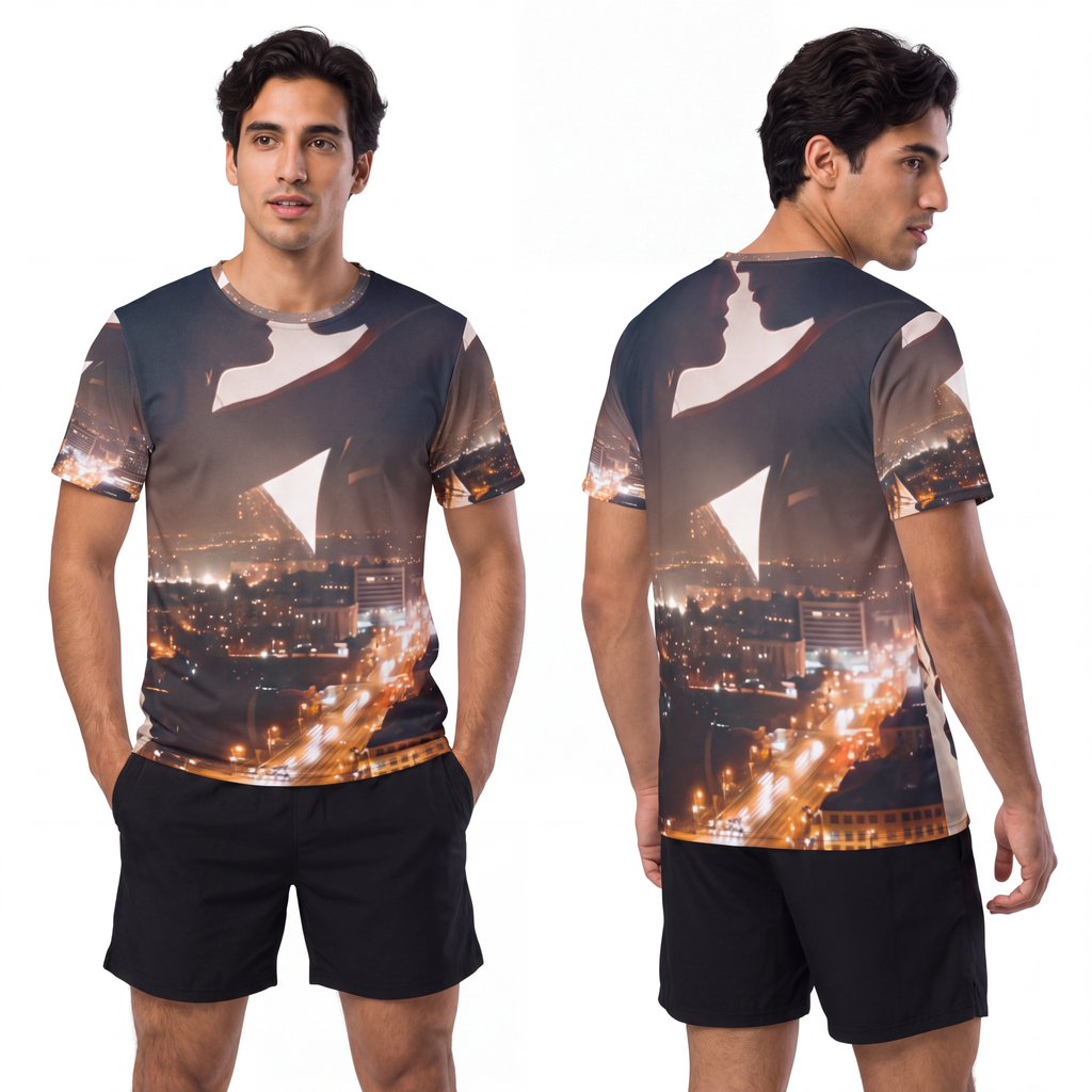 Men's Sports Jersey - Midnight City Skyline | Echovira...