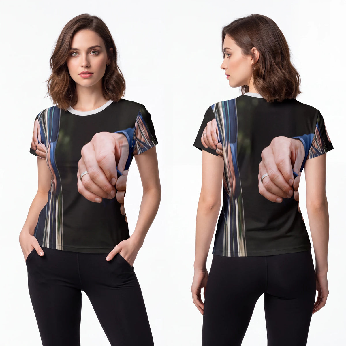 Women's Cut & Sew Tee Cobalt Suiting Art