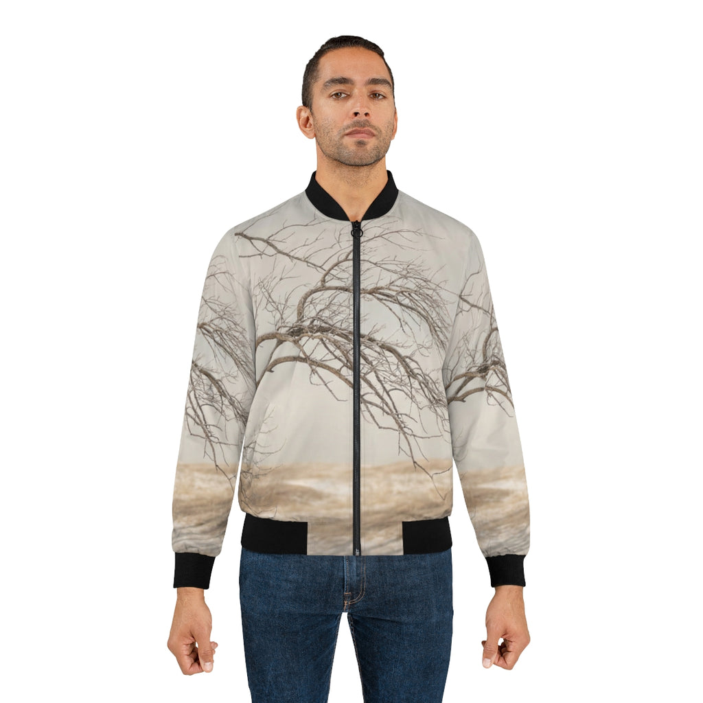 Men's Bomber Jacket - Winter Branch Solitude Landscape |...