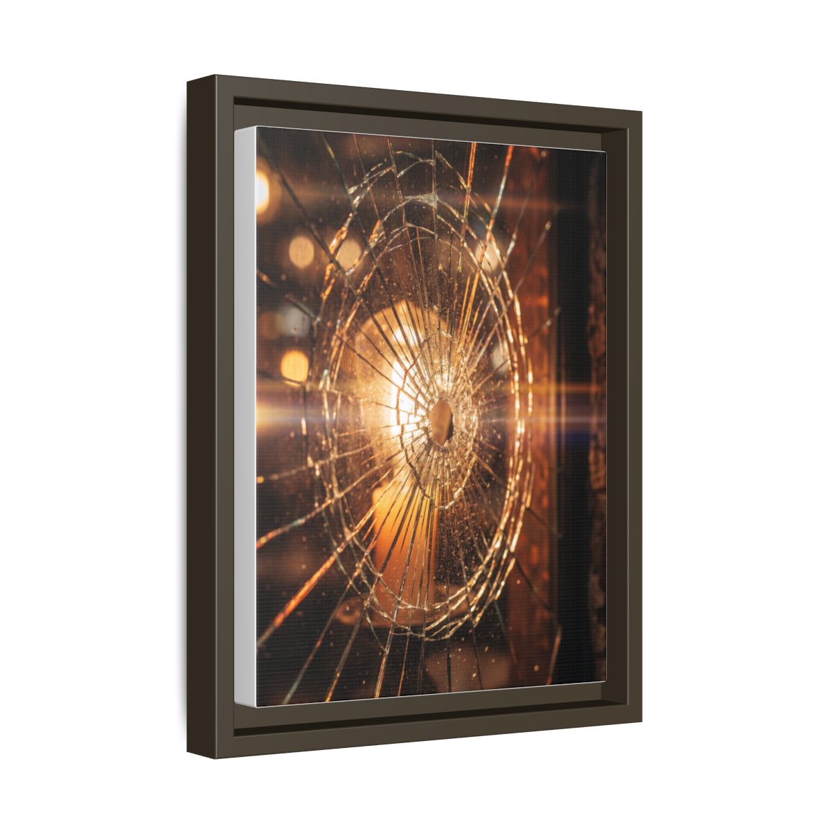 Framed Matte Canvas - Shattered Glass