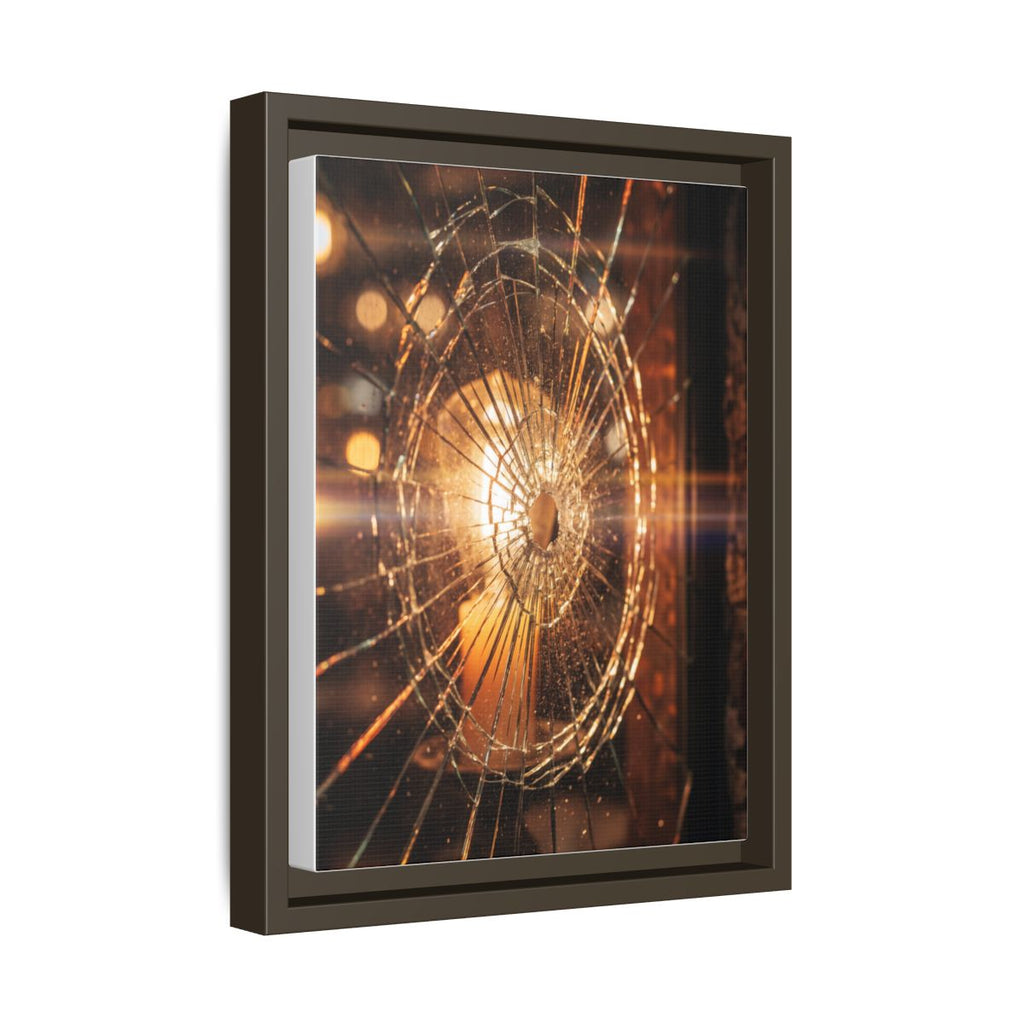 Framed Matte Canvas - Shattered Glass — Espresso / 1.25"