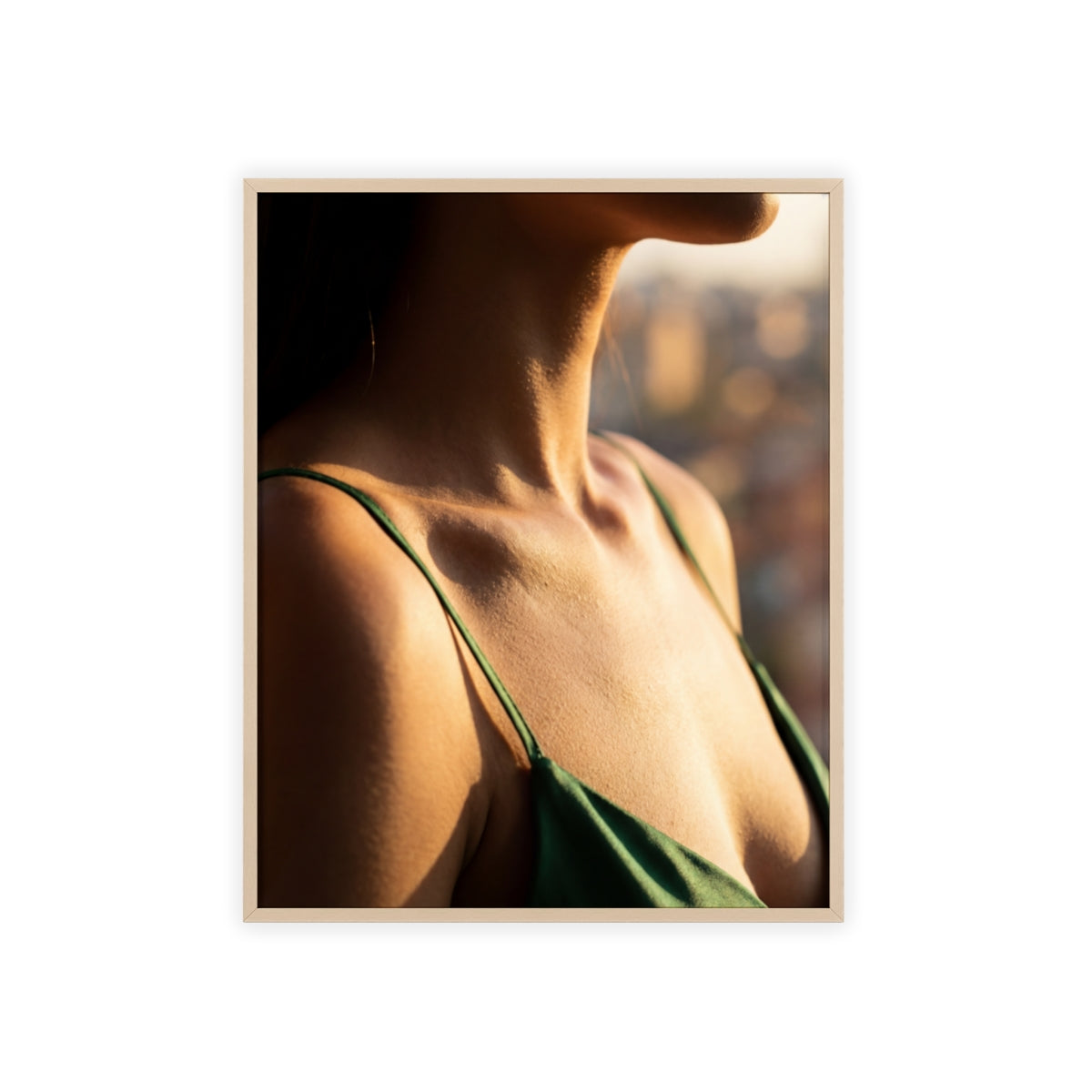 Poster with Wooden Frame - Sunlit Portrait