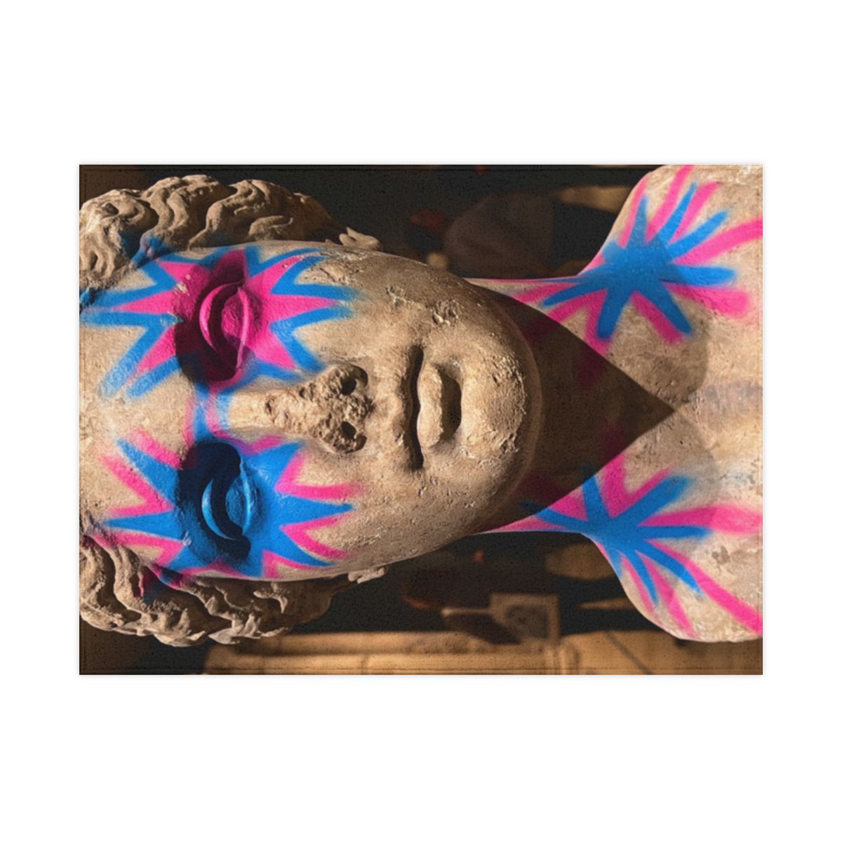 Neon Classical Bust Toddler Blanket