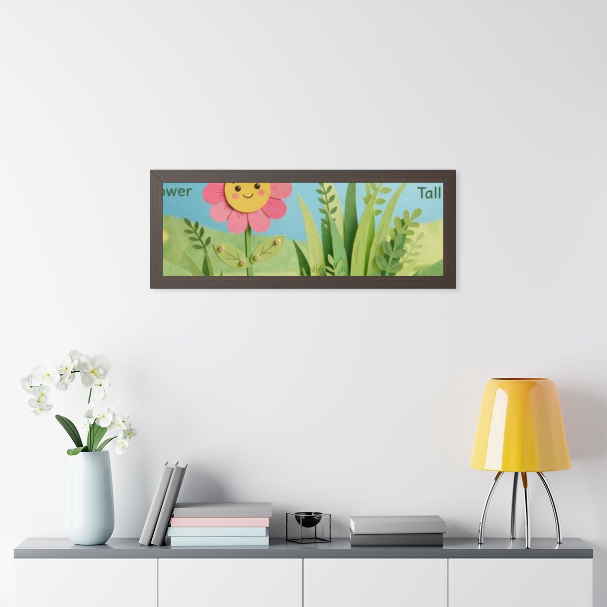Framed Horizontal Poster - Meadow Vista — Walnut (14×11... |...
