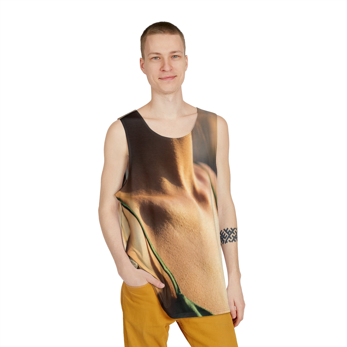 Golden Hour Men's Tank - Emerald Sunset active | Echovira...