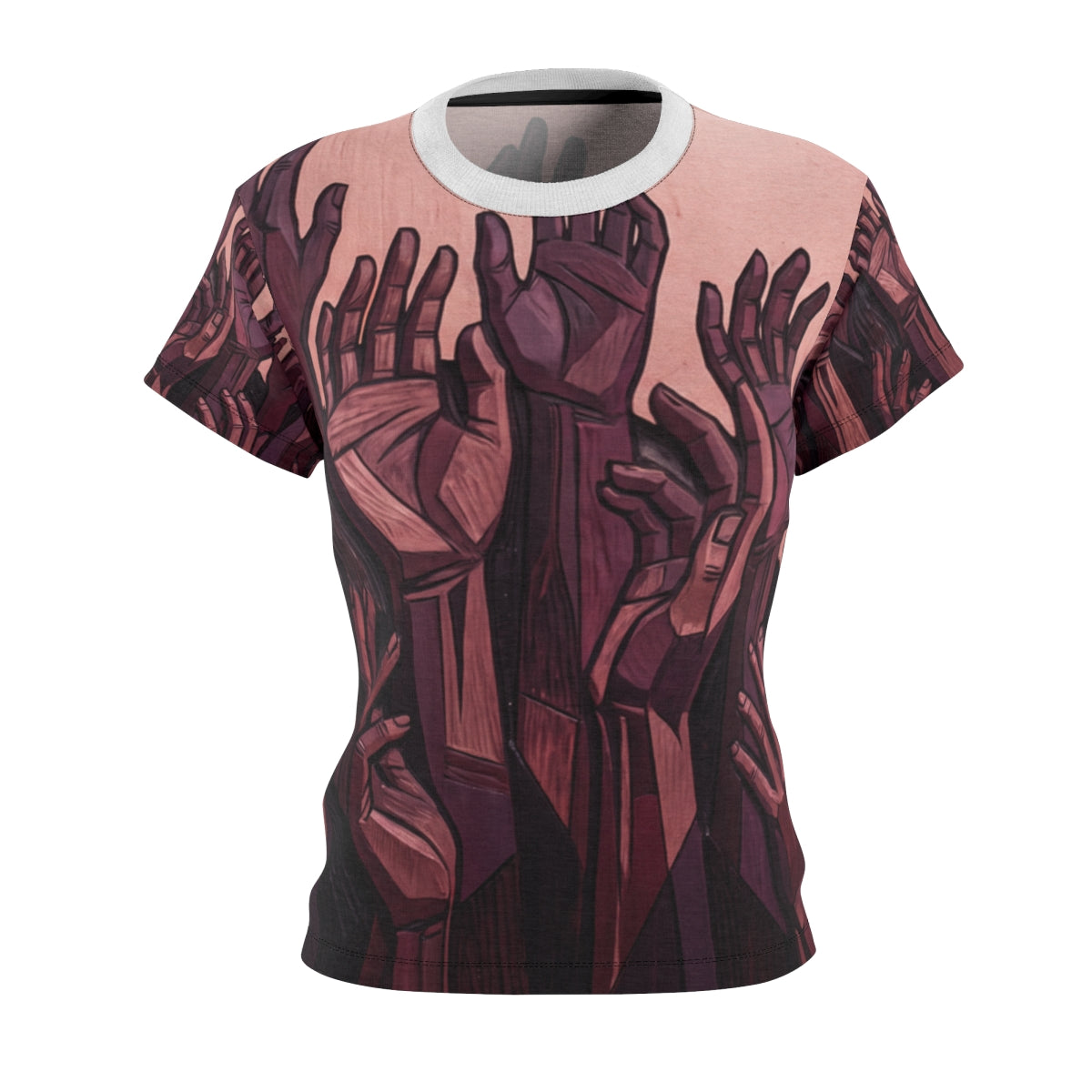 Women's Tee - Sculpted Hands Unity | Echovira Gallery
