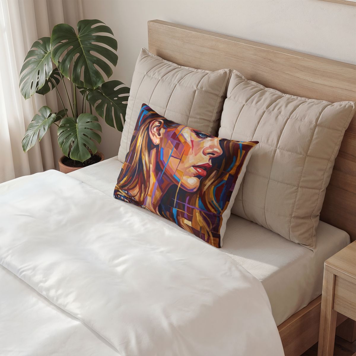 Cotton Pillow Sham - Shattered Elegance | Echovira Gallery