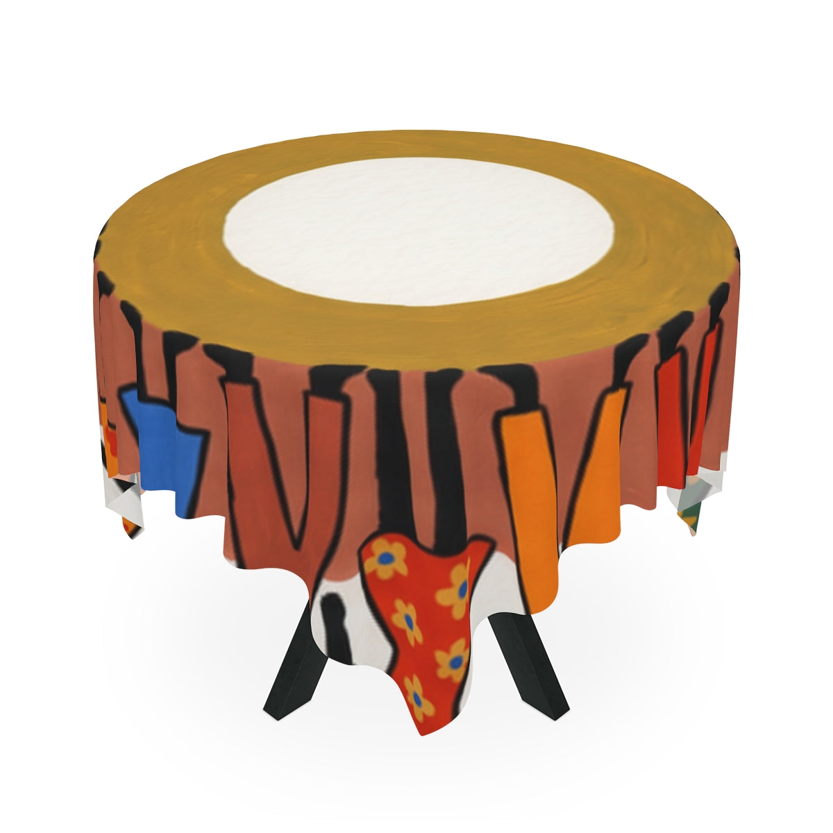 Tablecloth - Unity Mandala Folk Art | Echovira Gallery