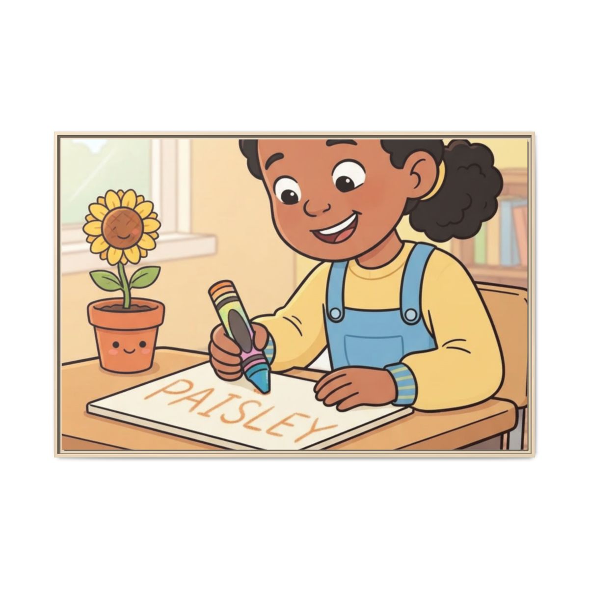 Matte Canvas Framed - Paisley Classroom Joy — Natural /... |...