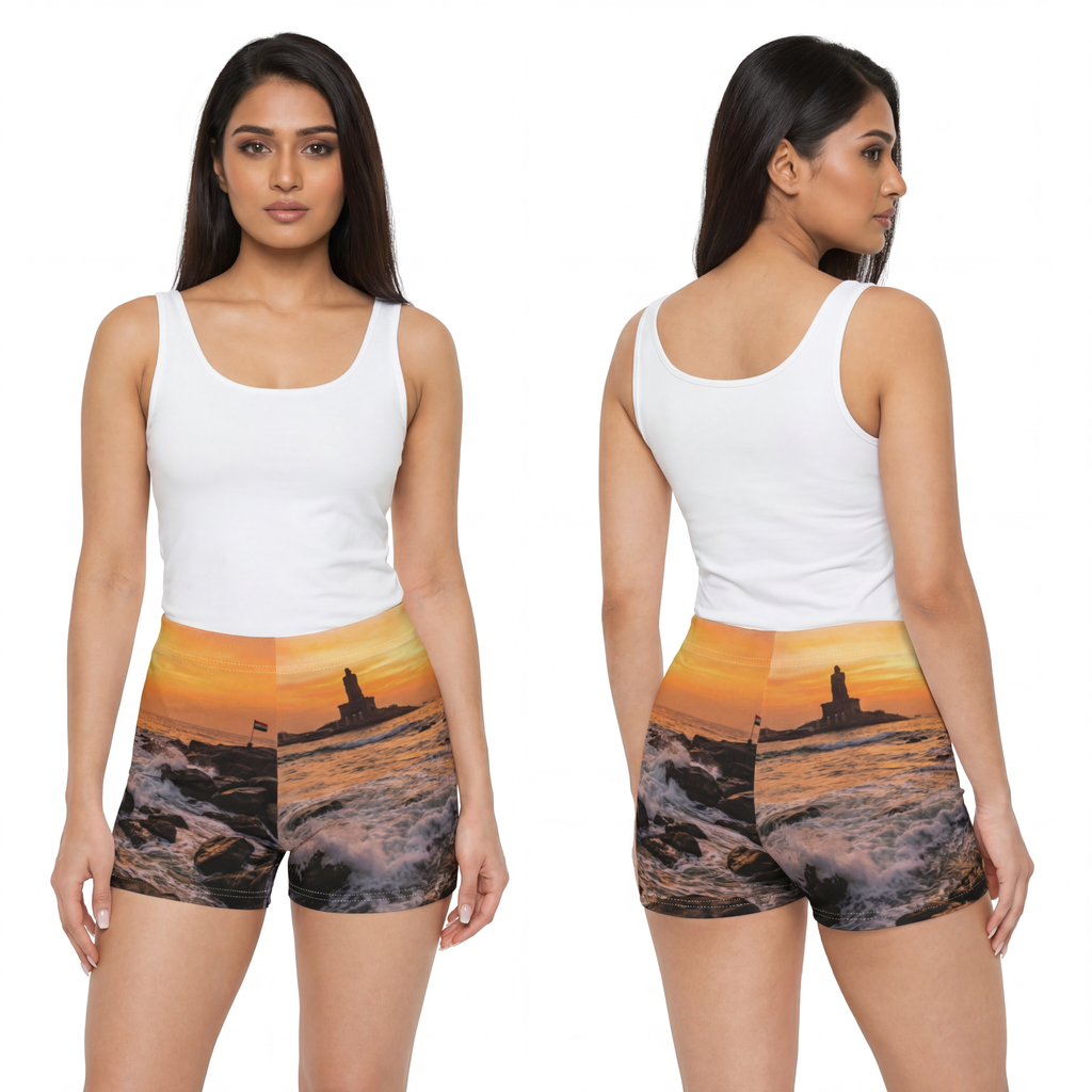 Women's Shorts - Majestic Sunset Coast