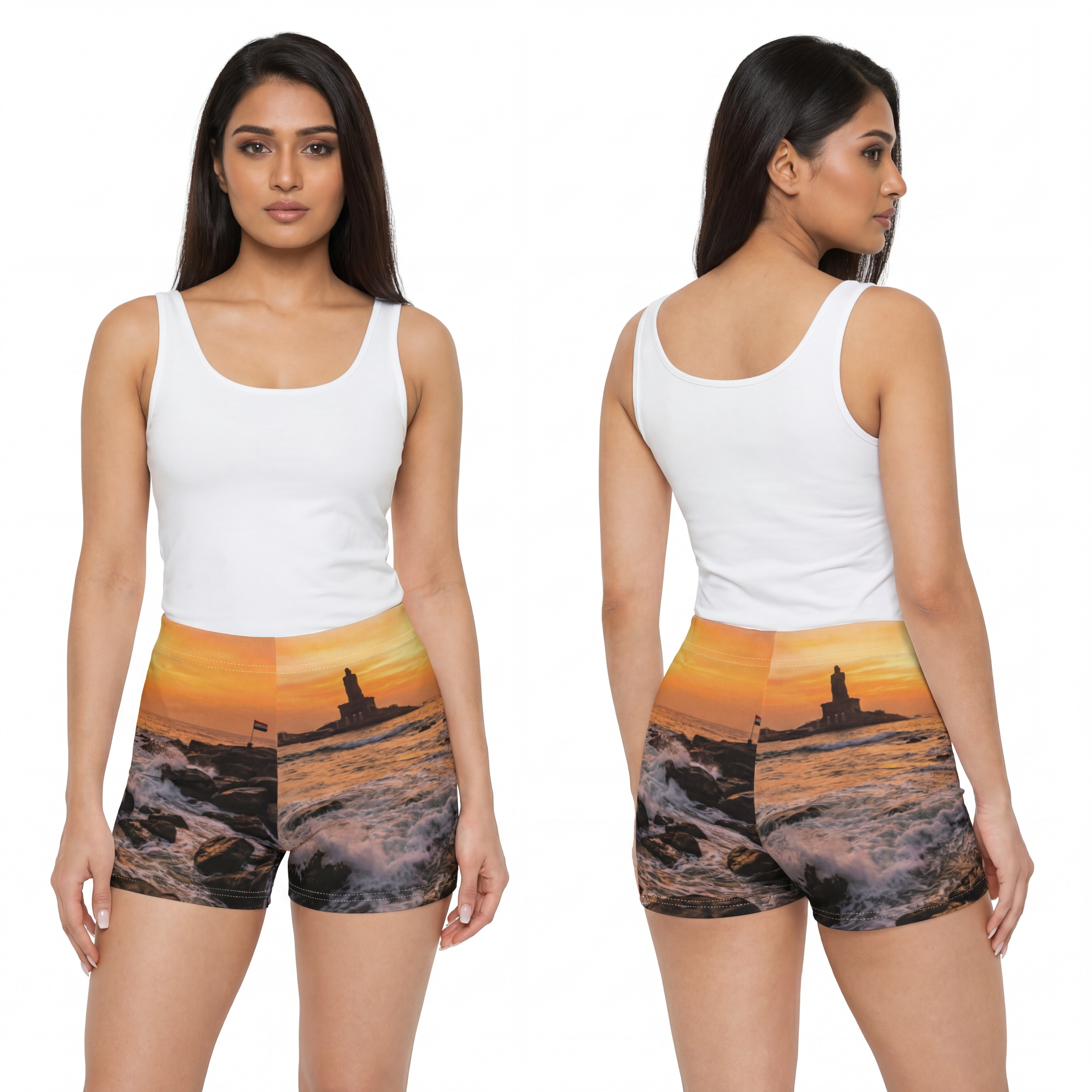 Women's Shorts - Majestic Sunset Coast