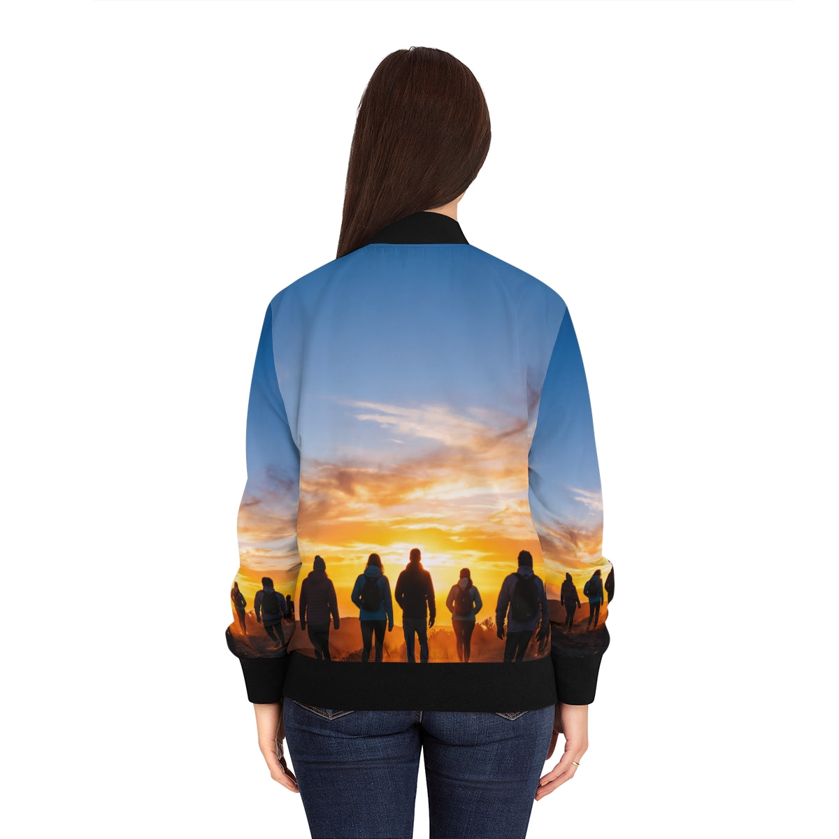 Women's Bomber Jacket - Golden Hiker Dawn
