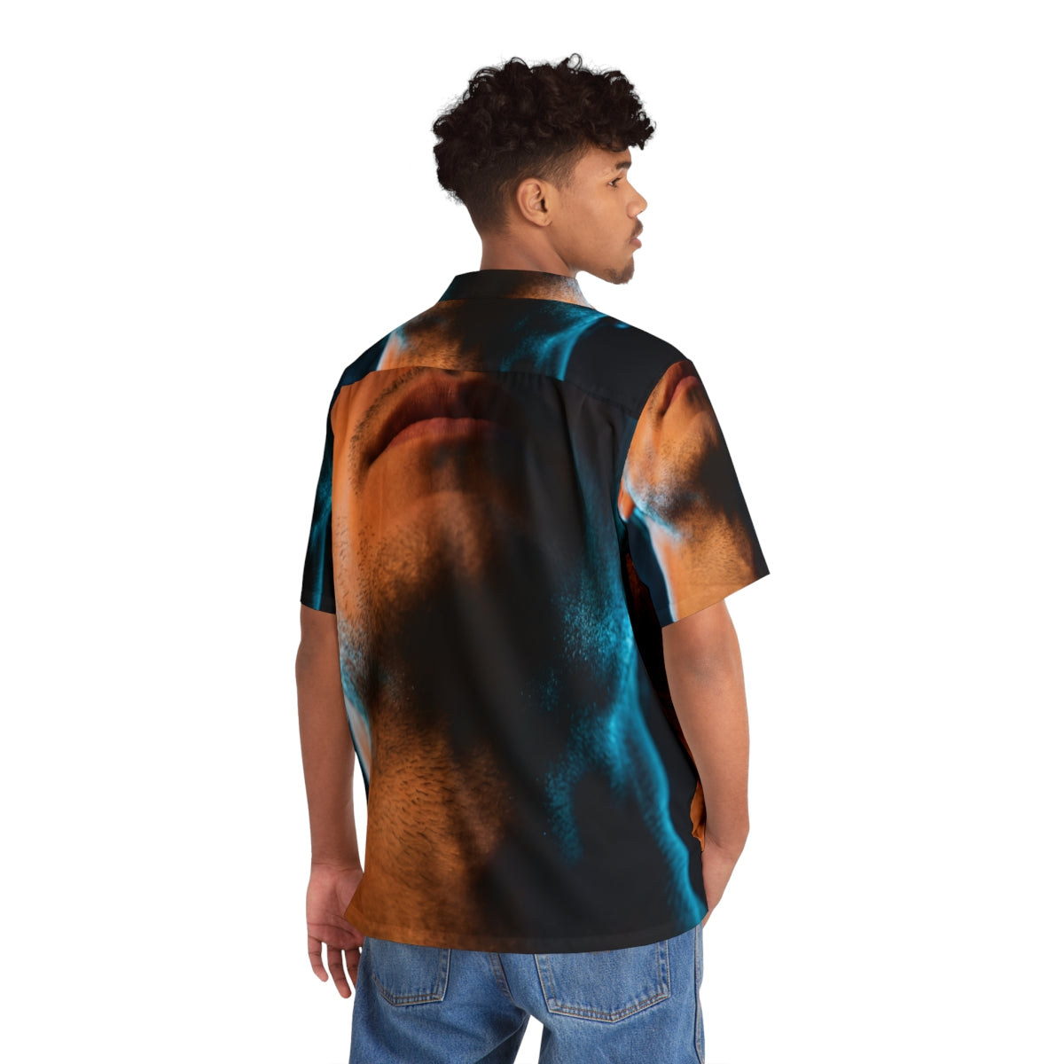 Men's Hawaiian Shirt - Neon Noir Vibes