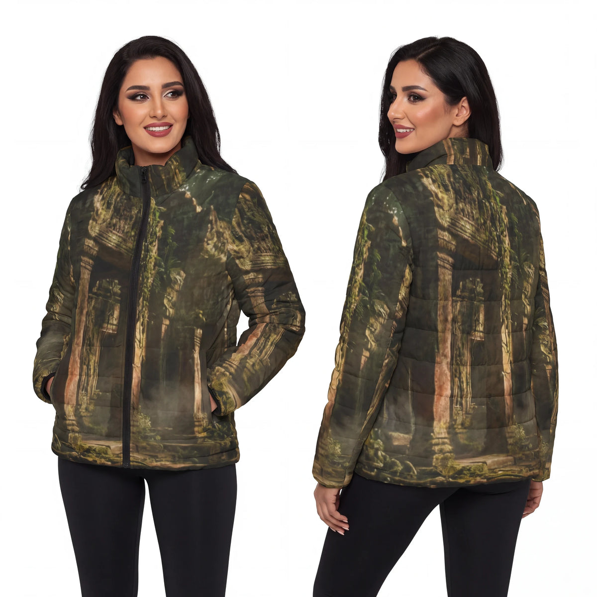 Women's Puffer Jacket - Sanctuary Mist | Echovira Gallery