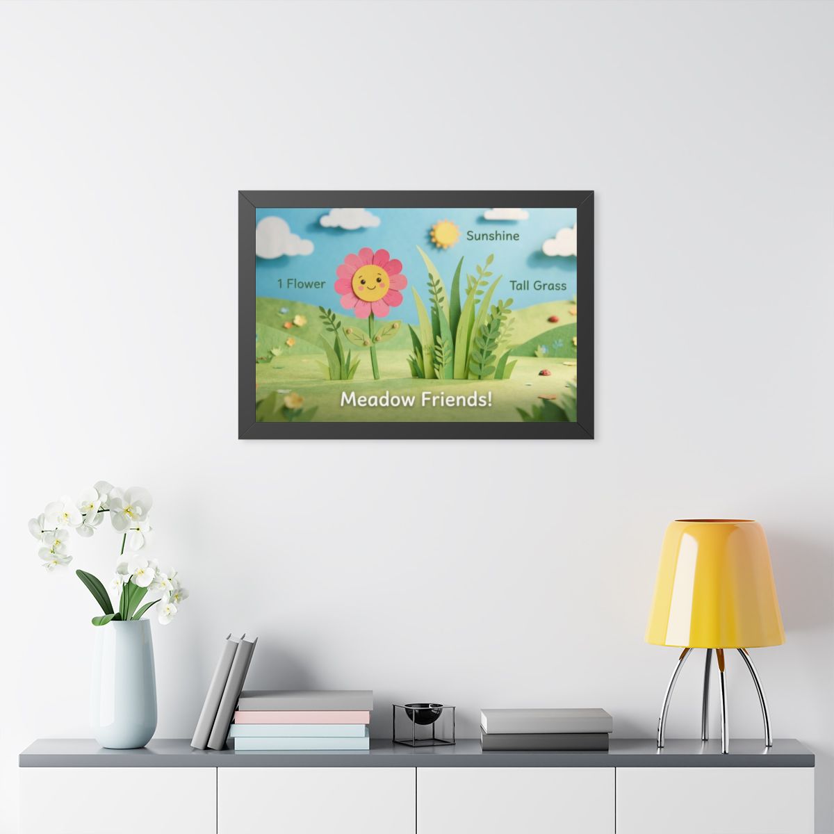 Framed Horizontal Poster - Meadow Vista — Black (14×11... |...