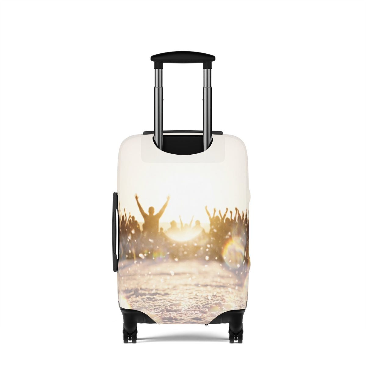 Luggage Cover with Golden Hour Celebration Art