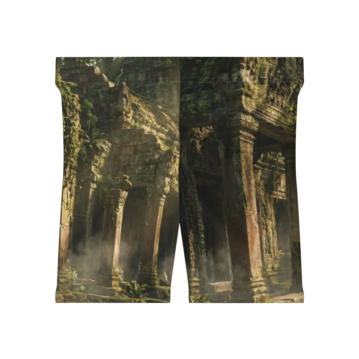 Women's Biker Shorts - Jungle Ruins | Echovira Gallery