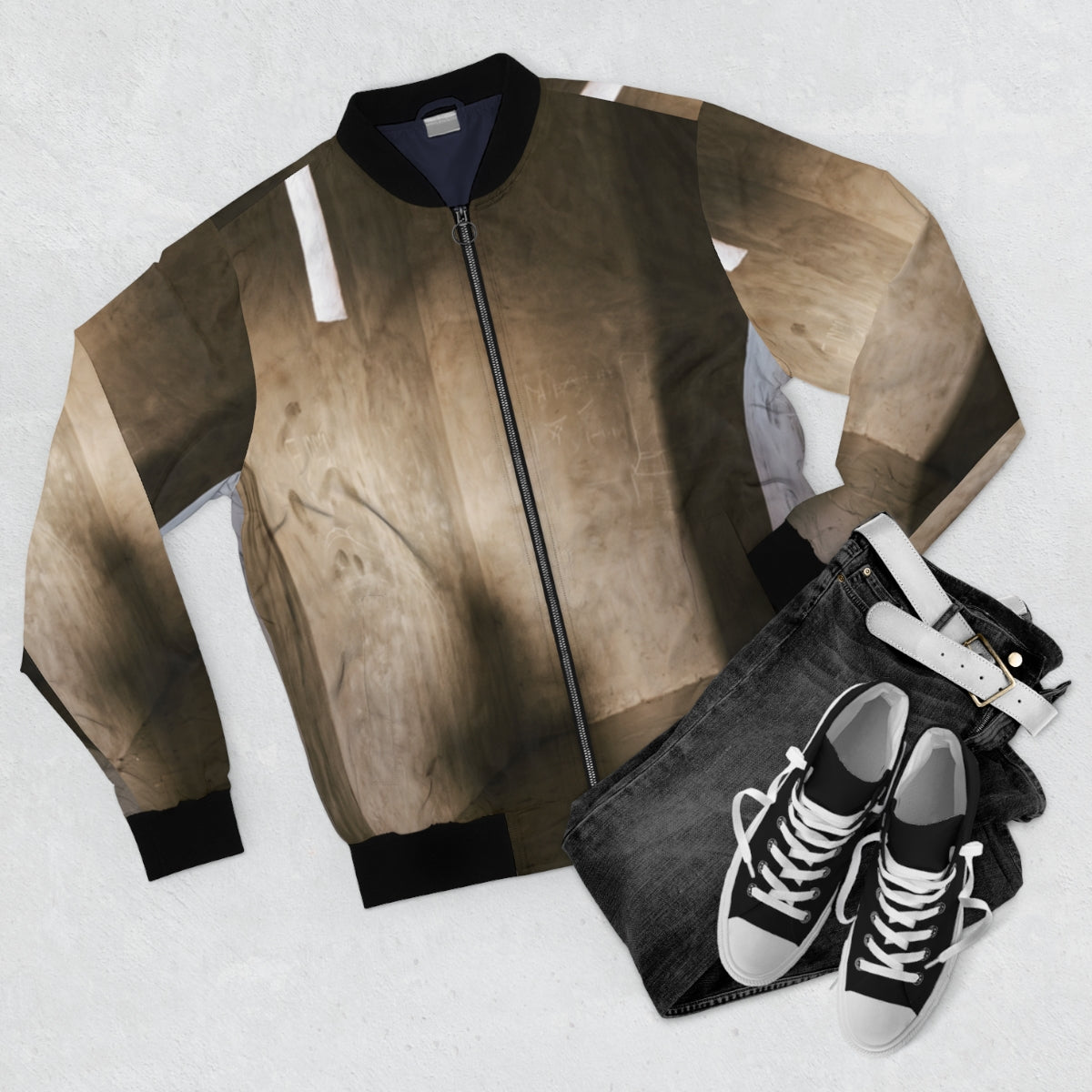 Men's Bomber Jacket - Shadows of the Citadel moody... |...