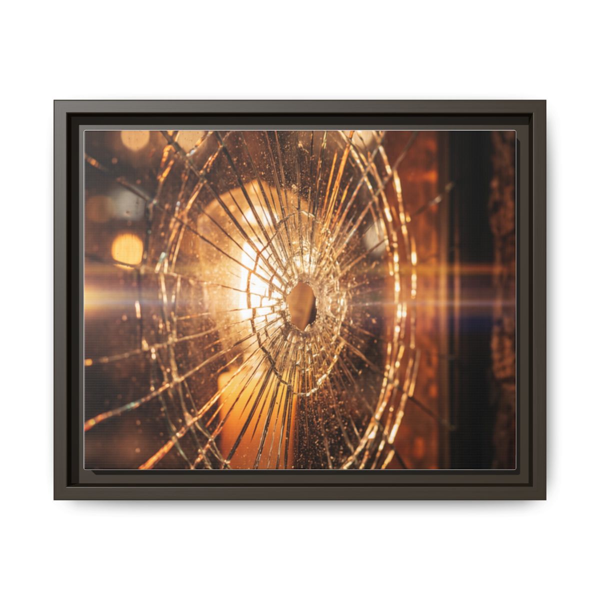 Framed Matte Canvas - Shattered Glass