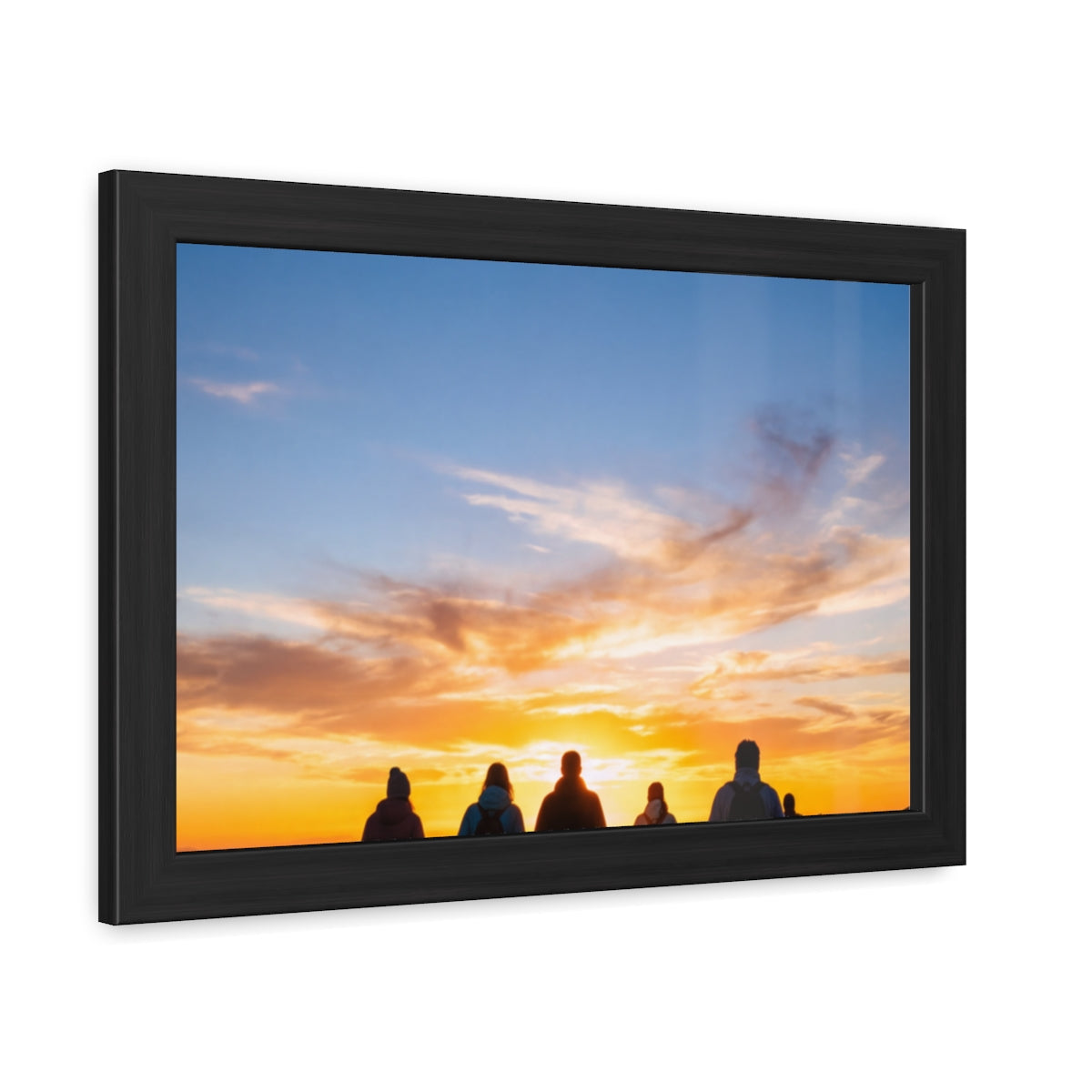 Framed Poster - Sunset Silhouette — Landscape