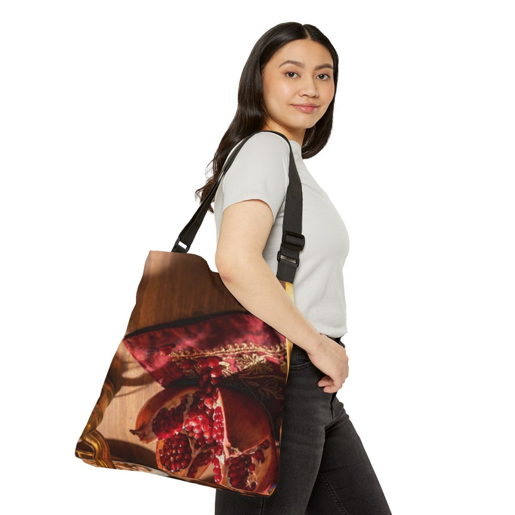 Adjustable Tote Bag - Persian Feast Crimson | Echovira...