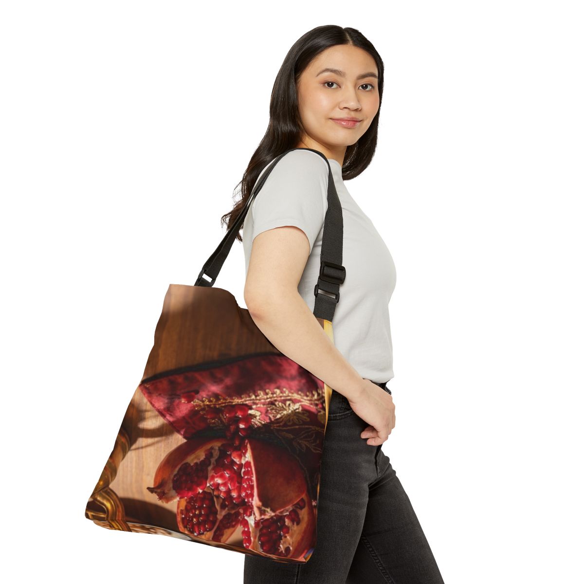 Adjustable Tote Bag - Persian Feast Crimson | Echovira...