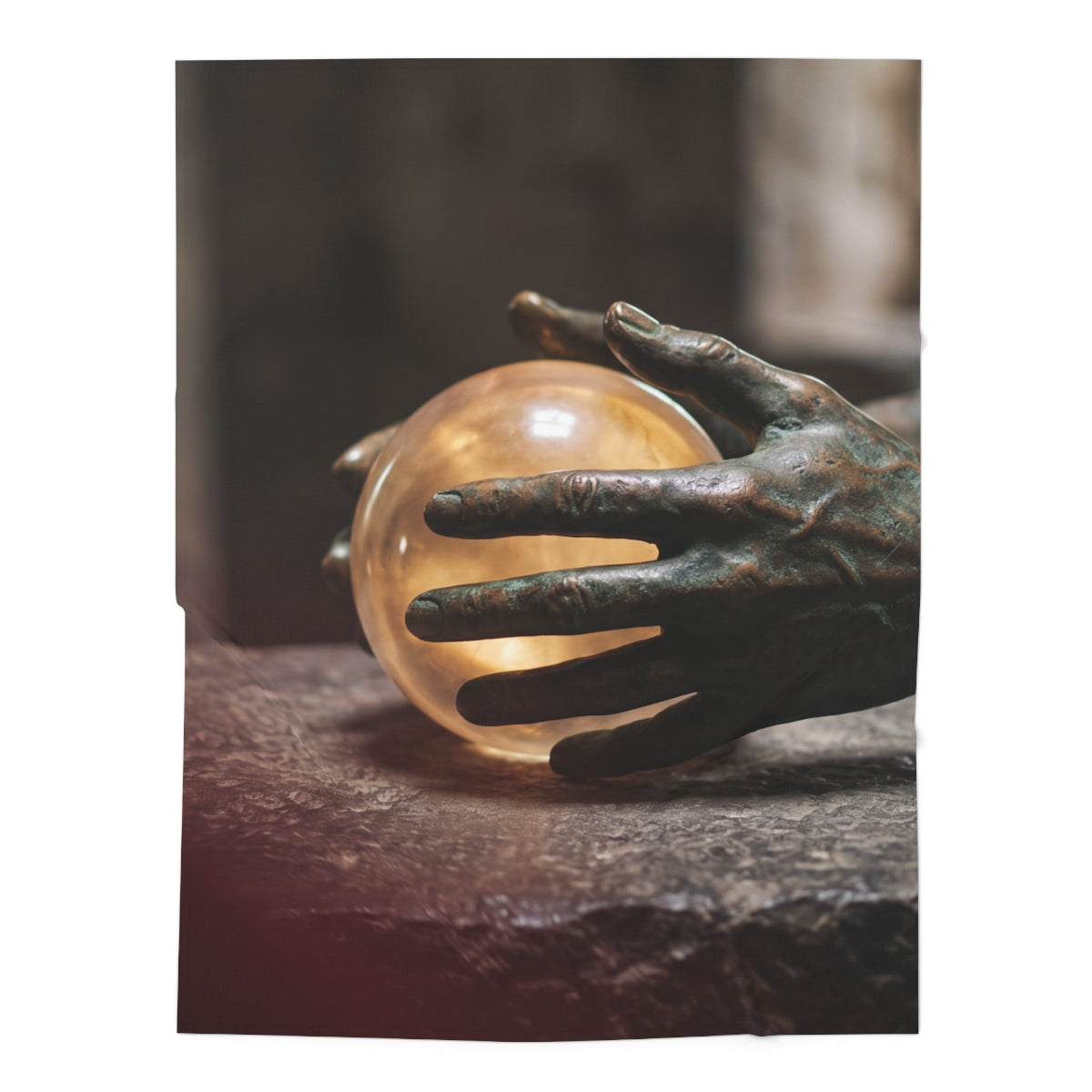 Mystic Bronze Hands Baby Swaddle Blanket